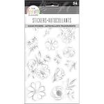 Clear Floral Happy Planner Stickers