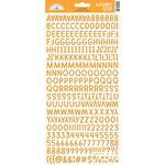 Tangerine Alphabet Soup Puffy Stickers - Doodlebug