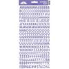 Lilac Alphabet Soup Puffy Stickers - Doodlebug