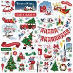 White Christmas Element Sticker - Carta Bella - PRE ORDER
