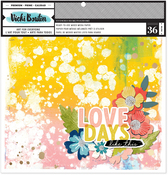 Mixed Media Backgrounds Paper Pad 12"X12" - Vicki Boutin