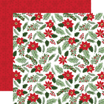 Poinsettias And Pine Paper - The Magic Of Christmas - Echo Park - PRE ORDER
