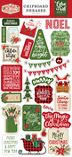 The Magic Of Christmas 6x13 Chipboard Phrases - Echo Park