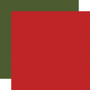 Red / Green - Coordinating Solid Paper - Letters To Santa - Carta Bella