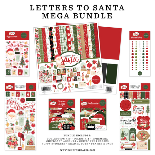 Carta Bella Letters to Santa Washi Tape- Christmas Script Snow