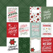 Journaling 3x4 Cards Paper - Christmas Salutations No. 2 - Echo Park