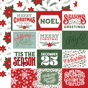 Journaling 4x3 Cards Paper - Christmas Salutations No. 2 - Echo Park