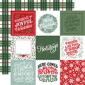 Journaling 4x4 Cards Paper - Christmas Salutations No. 2 - Echo Park