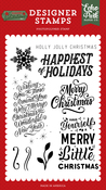 Happiest Of Holidays Stamp Set - Christmas Salutations No. 2 - Echo Park - PRE ORDER