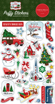 White Christmas Puffy Stickers - Carta Bella - PRE ORDER