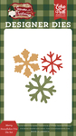 Merry Snowflakes Trio Die Set - Gnome For Christmas - Echo Park