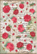 Red Roses Rice Paper - Desire - Stamperia