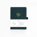 B5 Deep Green Watercolor Notebook - Blank Pages - Archer & Olive