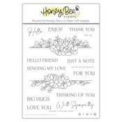 On The Line: Succulents 5x6 Stamp Set - Honey Bee