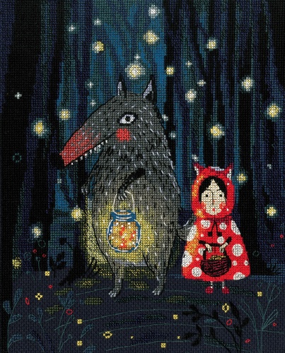 RTO > Story Of Little Red Riding Hood (14 Ct) - RTO Counted Cross Stitch  Kit 8.75X10.75: A Cherry On Top