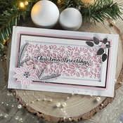Festive Poinsettia Panel - Creative Expressions Craft Dies By Sue Wilson