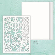 Snowflakes 6x8 Chipboard Album Base - Mintay Chippies - Mintay Papers - PRE ORDER