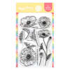 Poppy - August Birth Flower Stamp Set - Waffle Flower Crafts