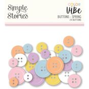 Spring Color Vibe Buttons - Simple Stories