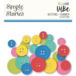 Summer Color Vibe Buttons - Simple Stories
