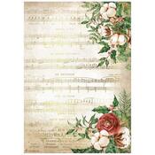 Music Rice Paper - Romantic Home For The Holidays - Stamperia