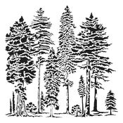 Majestic Forest 6x6 Stencil - The Crafter's Workshop