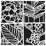 Botanical Squares 6x6 Stencil - The Crafter's Workshop