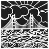 Golden Gate 6x6 Stencil - The Crafter's Workshop