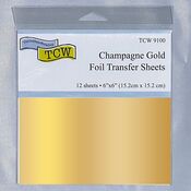 Champagne Gold 6x6 Foil Transfer Sheets - The Crafter's Workshop