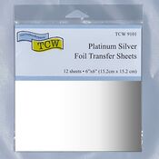 Platinum Silver 6x6 Foil Transfer Sheets - The Crafter's Workshop