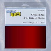 Crimson Red 6x6 Foil Transfer Sheets - The Crafter's Workshop