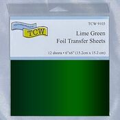 Lime Green 6x6 Foil Transfer Sheets - The Crafter's Workshop