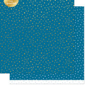 Twinkling Navy Paper - Let It Shine Starry Skies - Lawn Fawn