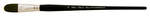 Black Pearl Mightlon Long Handle Filbert 10 - Silver Brush Limited