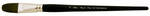 Black Pearl Mightlon Long Handle Filbert 12 - Silver Brush Limited