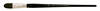 Black Pearl Mightlon Long Handle Filbert 8 - Silver Brush Limited