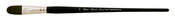 Black Pearl Mightlon Long Handle Filbert 8 - Silver Brush Limited