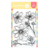Cosmos - October Birth Flower Stamps - Waffle Flower