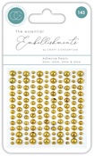 Gold - Craft Consortium Essential Adhesive Pearls 143/Pkg
