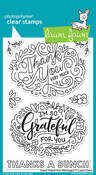 Simply Fall Sentiments 4x6 Stamp Set - Lawn Fawn