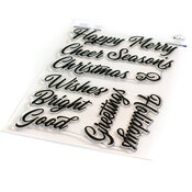 Brushed Sentiments Holiday Stamp Set - Pinkfresh Studio