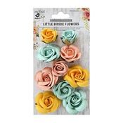 Pastel Palette - Little Birdie Joanna Paper Flowers 10/Pkg