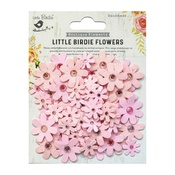 Pearl Pink - Little Birdie Sparkle Florettes Paper Flowers 60/Pkg