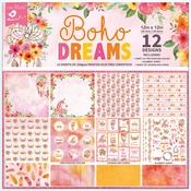 Boho Dreams - Little Birdie Cardstock Pack 12"X12" 12/Pkg