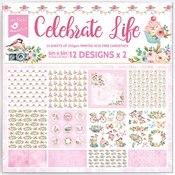 Celebrate Life - Little Birdie Cardstock Pack 6"X6" 24/Pkg