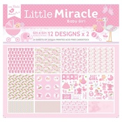 Baby Girl - Little Birdie Little Miracle Cardstock Pack 6"X6" 24/Pkg