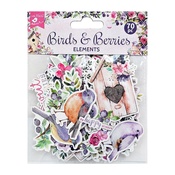 Birds And Berries - Little Birdie Ephemera Elements 70/pkg