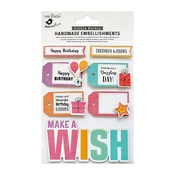 Make A Wish - Little Birdie Make A Wish Sentiment Embellishment 7/Pkg