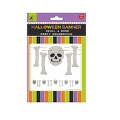 Skull And Bones - Little Birdie Halloween Banner 13/Pkg & Cotton Cord 3m