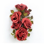 Love And Roses - Little Birdie Marva Paper Flowers 4/Pkg
